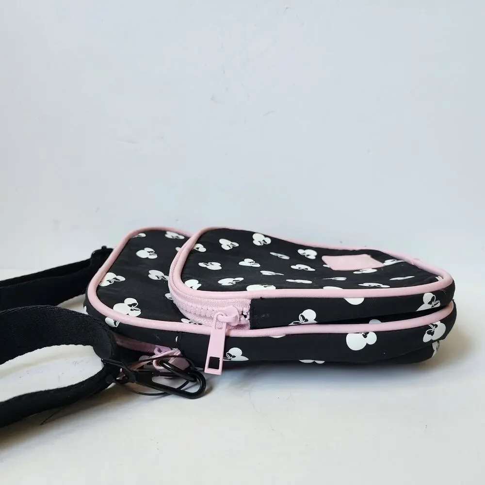 Disney Minnie Mouse Crossbody Purse Bioworld Bag Black Pink 9